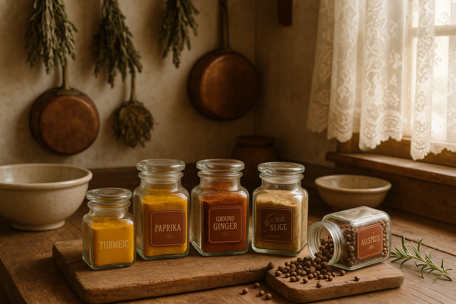 French Farmhouse Kitchen with Spices