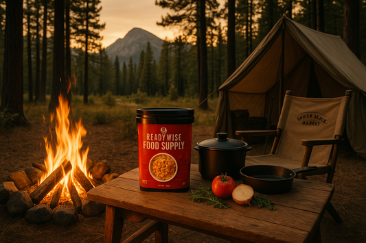 Golden Hour Campfire Scene
