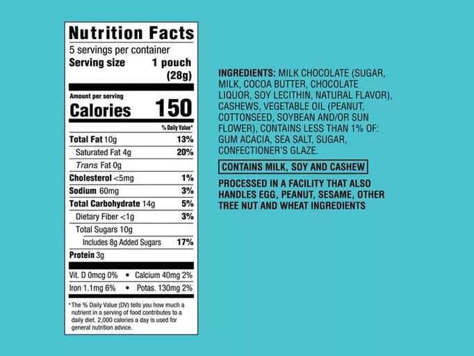 Good & Gather Honey Roasted Cashews & Milk Chocolate Cashews, 10oz/10c