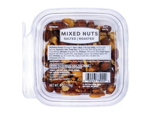 Good Sense Foods Roasted Salted Mixed Nuts, 6oz.