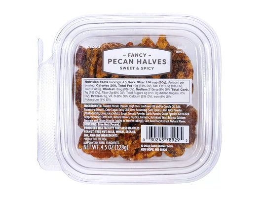 Good Sense Foods Sweet & Spicy Fancy Pecan Halves 4.5oz - Southern Gourmet Fire