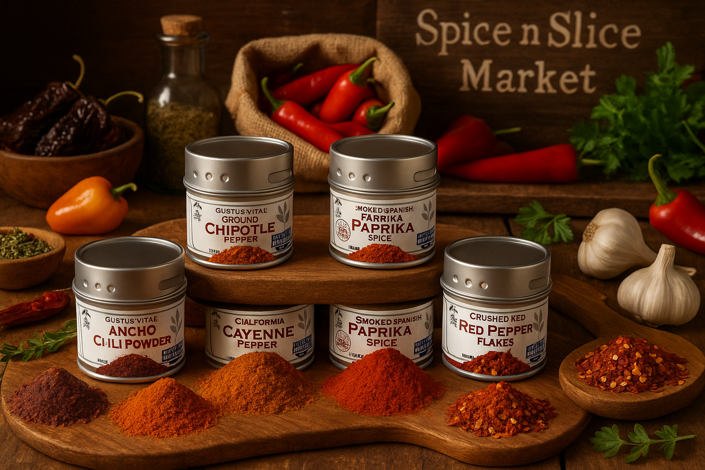 Ground Pepper Collection in market setting