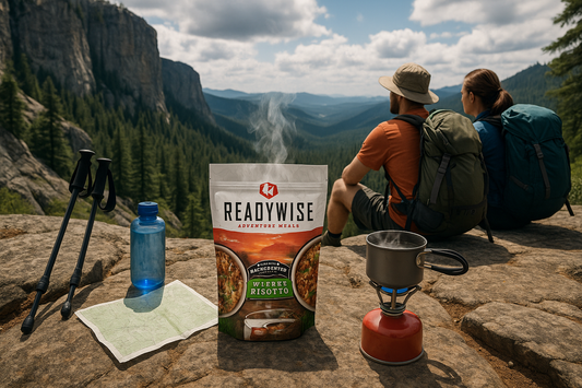 Hiking trail break with ReadyWise meals