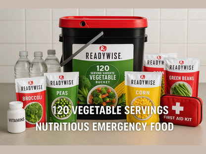 120 Serving Emergency Vegetable Bucket - Long Term Food Storage