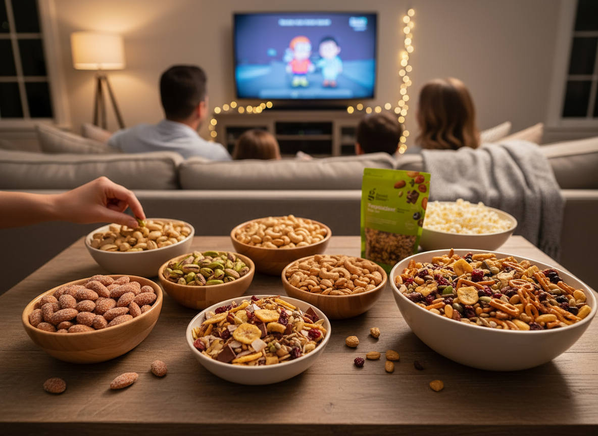 Family movie night with variety pack