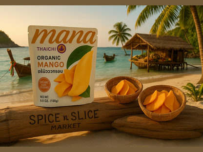Beautiful Natural Thailand Beach Market with Original Product and Spice n Slice Market Branding