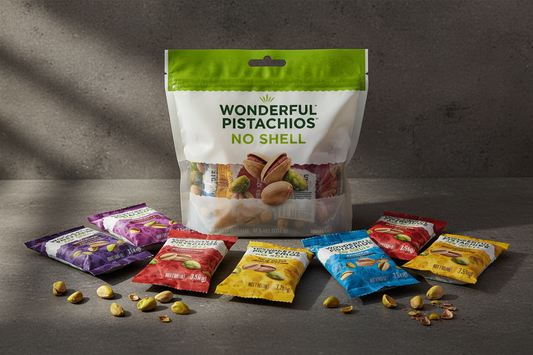Wonderful Pistachios No Shell Variety Multipack, 0.75oz/9ct.