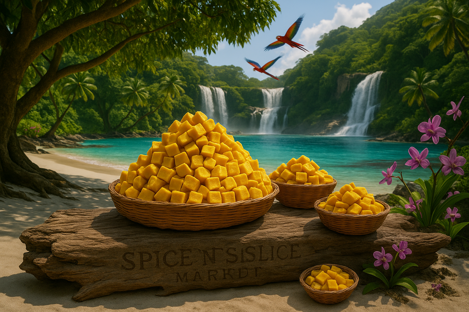 Extraordinary Tropical Mango Paradise with Original Product and Extremely Subtle Branding