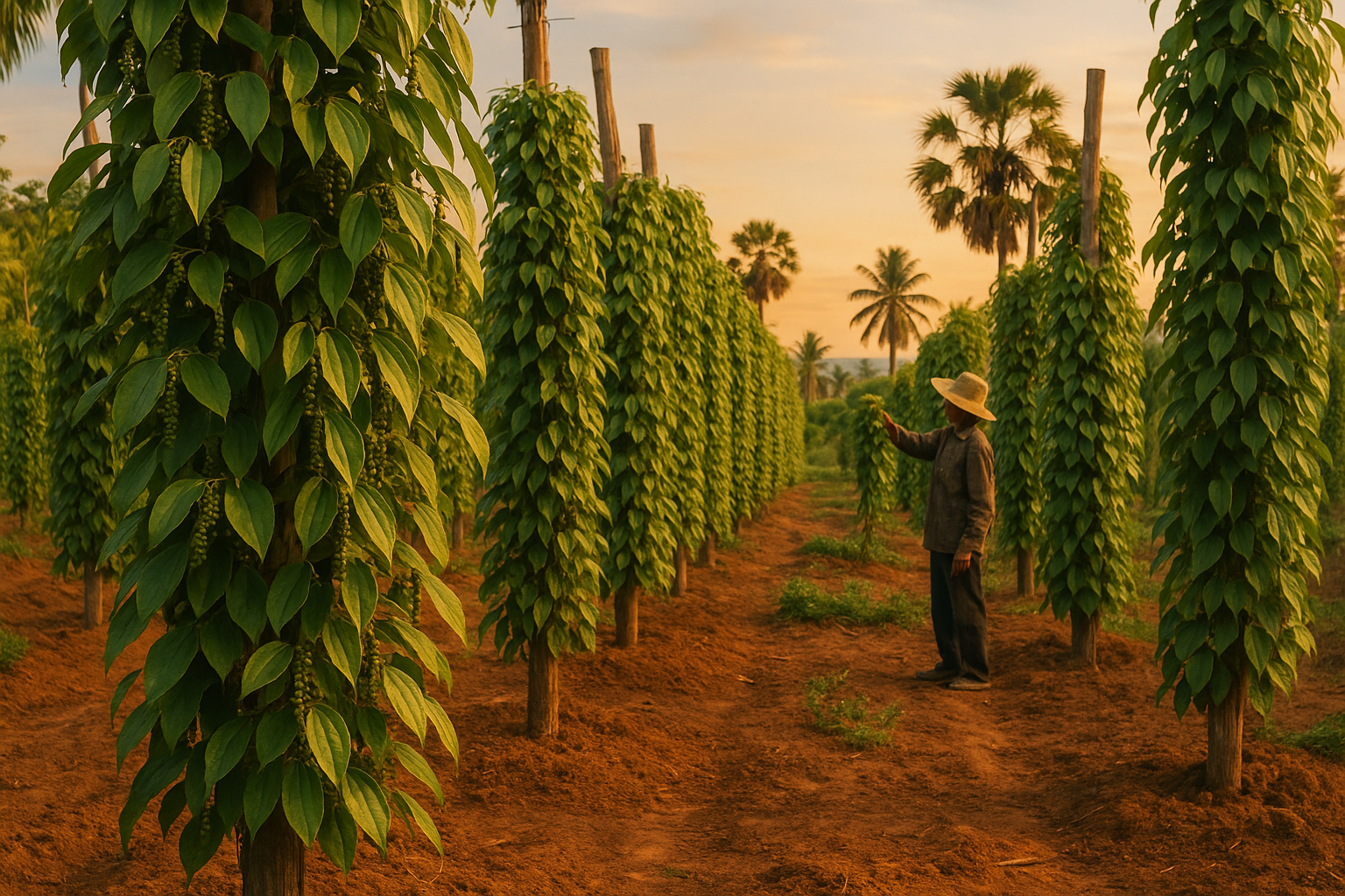 Cambodian Pepper Farm in Kampot Province