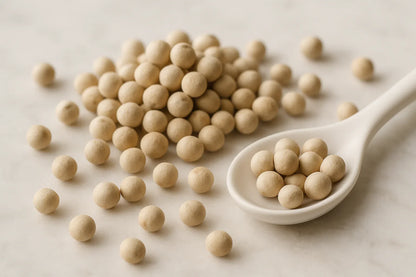 Kampot White Peppercorns Raw Close-up