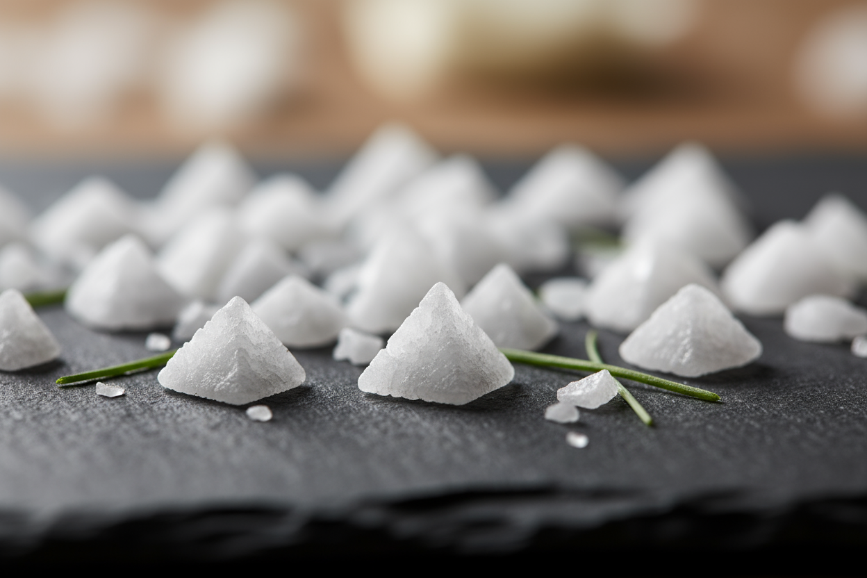 Close-up of salt crystals