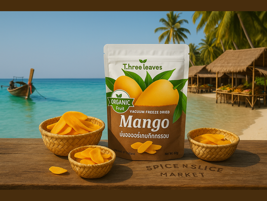 Beautiful Natural Thailand Beach Market with Original Product and Spice n Slice Market Branding