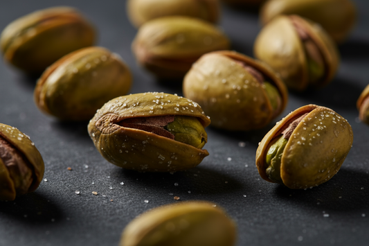 Roasted Salted Pistachios Close-up - Texture Detail