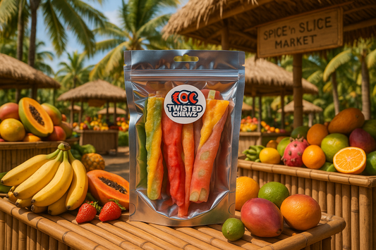 Tropical Market Fruit Roll-Ups Display
