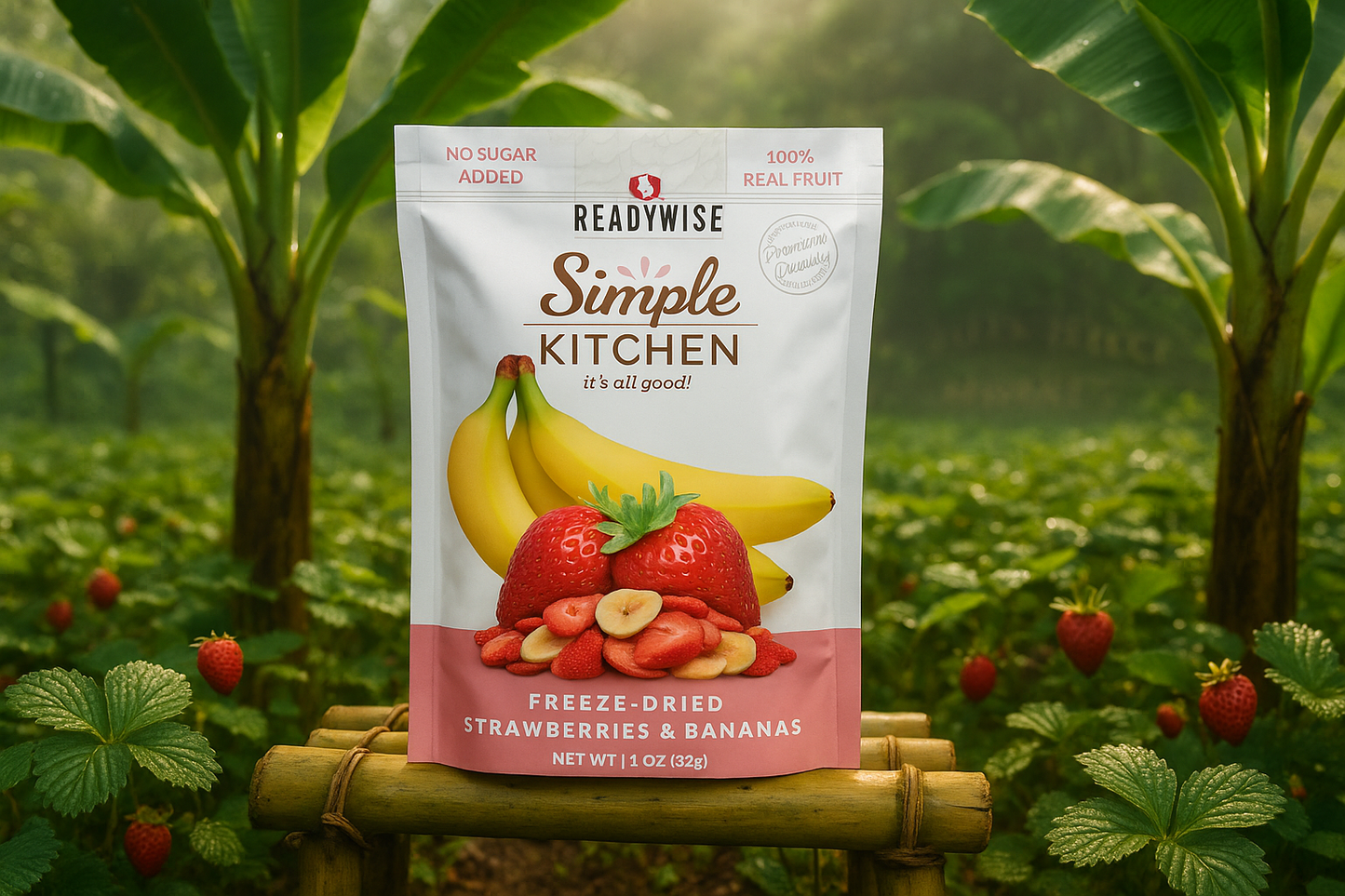 Ultra-Natural Tropical Strawberry Field with Extremely Subtle Branding