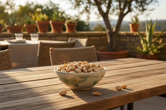 California Lightly Salted Pistachios Lifestyle - Sunny Patio