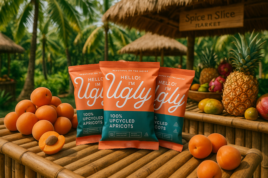 Tropical Market Up-cycled Apricots Display