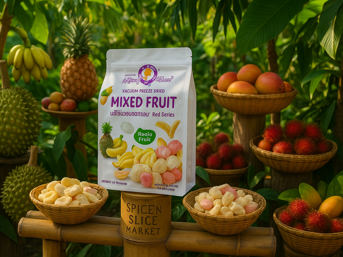 Beautiful Natural Tropical Fruit Market with Original Product