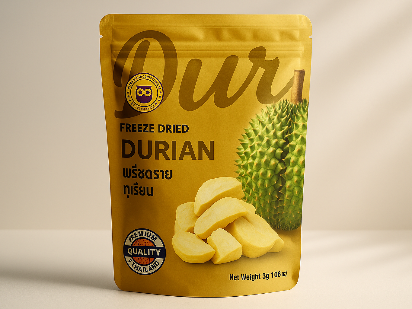 Enhanced OWL Durian Product Photography