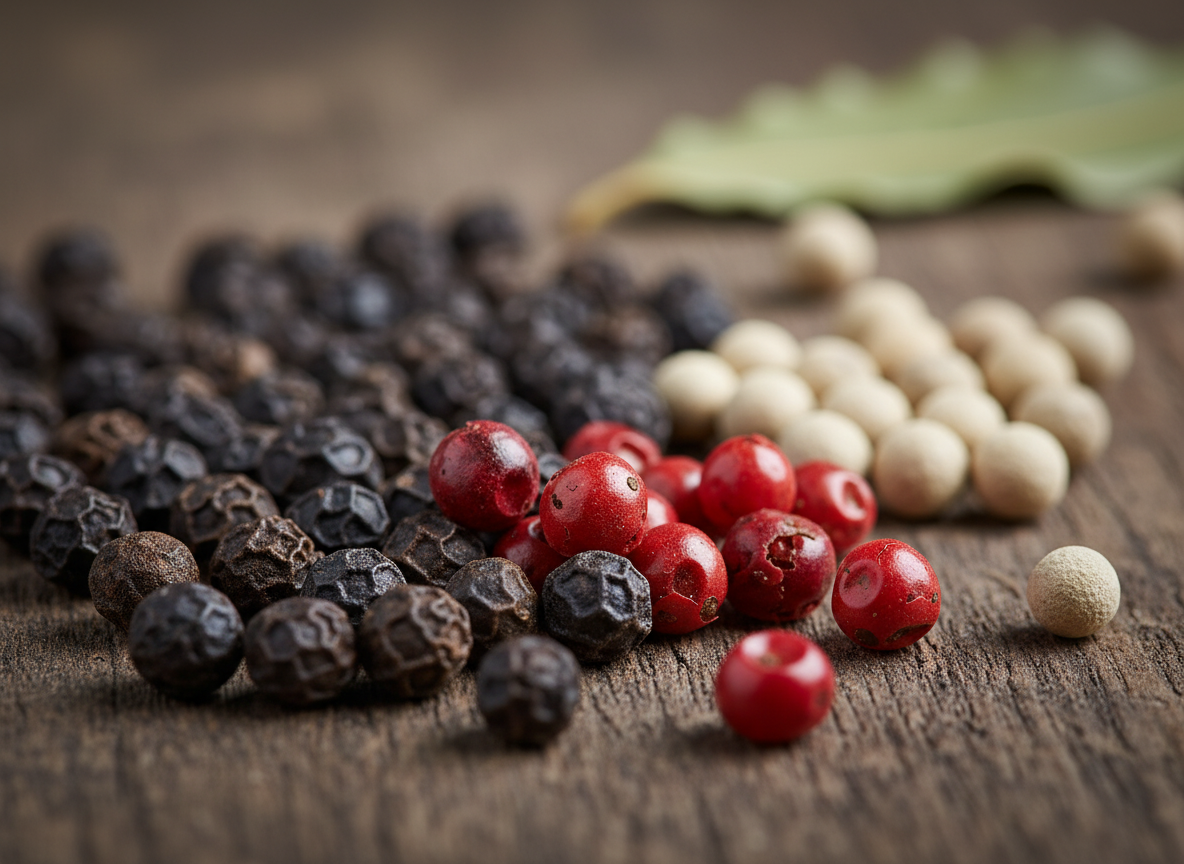 Premium Kampot Pepper Trio Wholesale — Complete 3kg Collection | PGI Black, Red & White