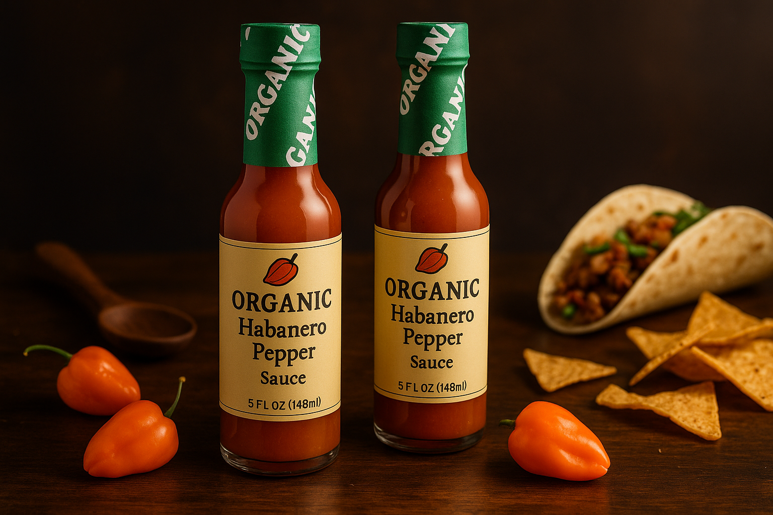 Premium Arizona Habanero Pepper Sauce - Enhanced Product Photography