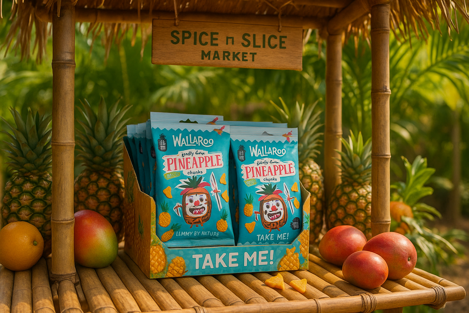 Tropical Market Pineapple Display