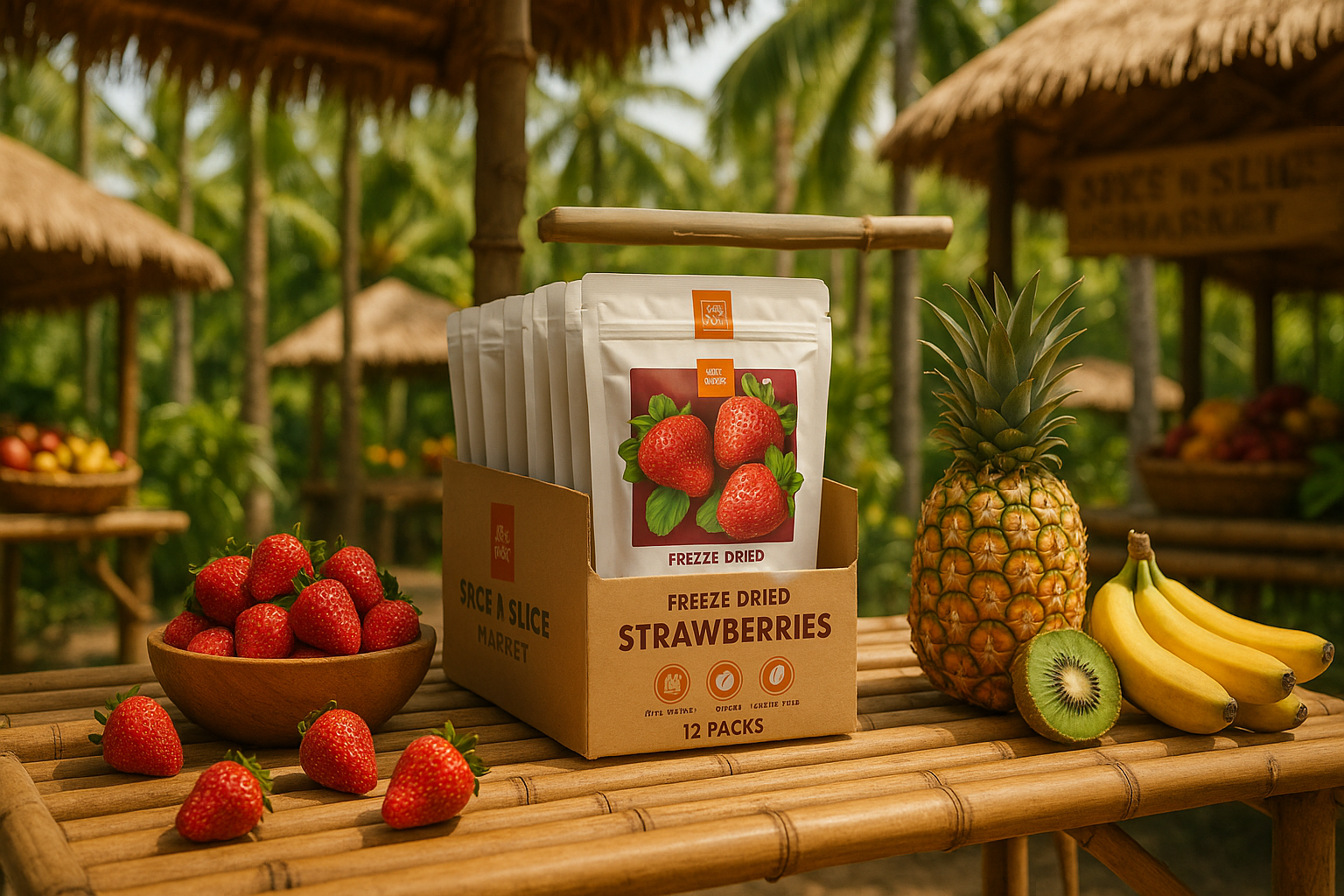 Tropical Market Strawberry Snack Box