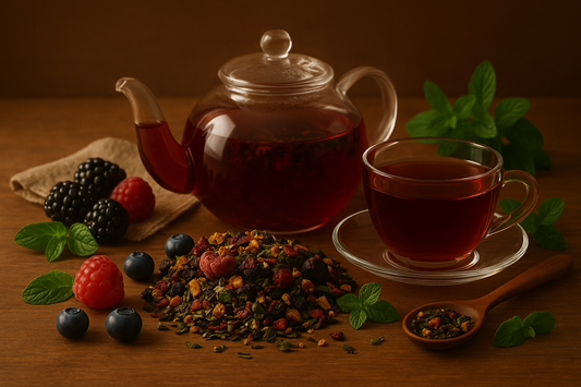Premium Forest Fruits Loose Leaf Tea - Enhanced Product Photography