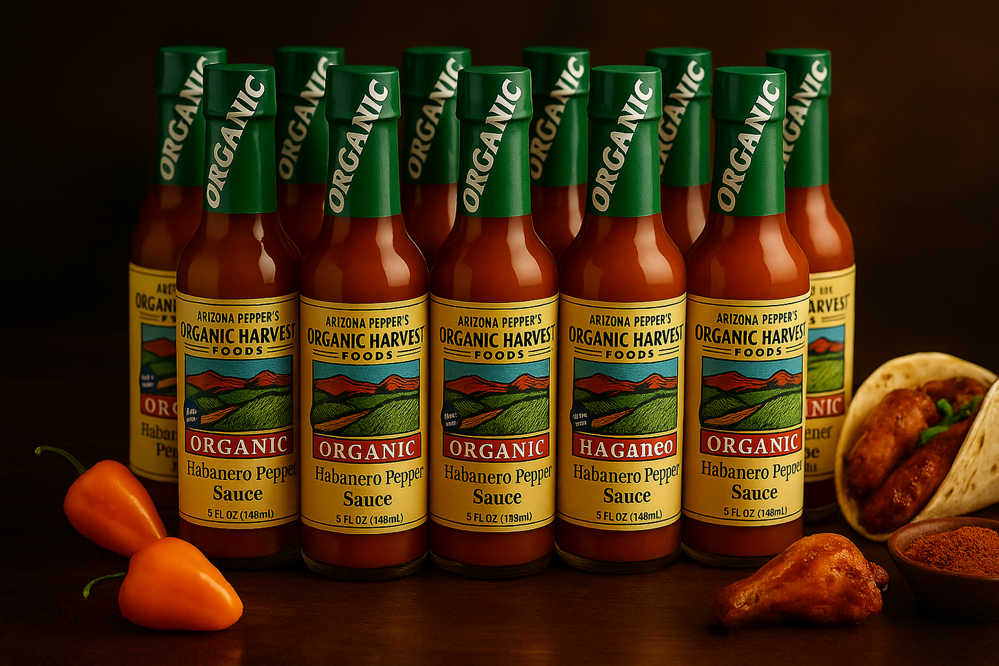 Enhanced Arizona Habanero Pepper Sauce - Premium Product Photography