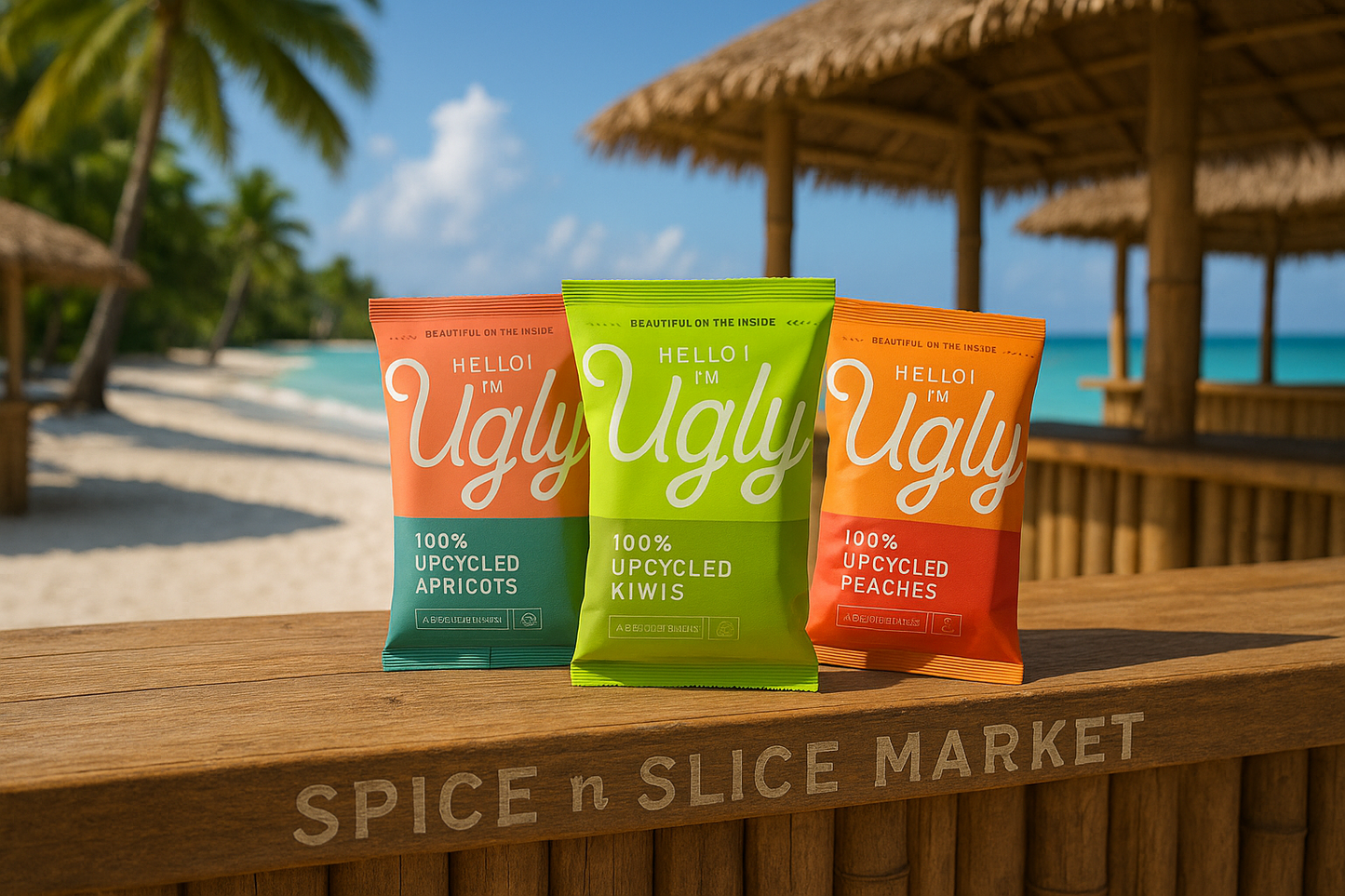 Original Product in Tropical Beach Market with Very Discreet Branding
