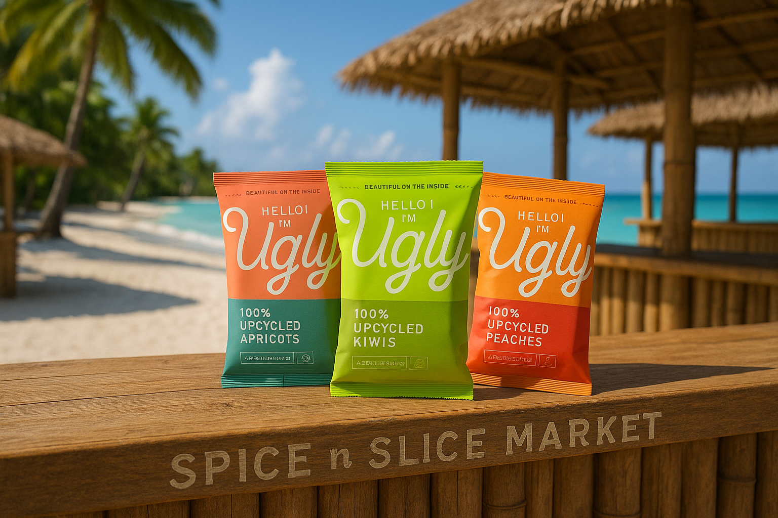 Original Product in Tropical Beach Market with Very Discreet Branding