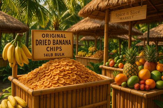 Tropical Market Banana Chips Display