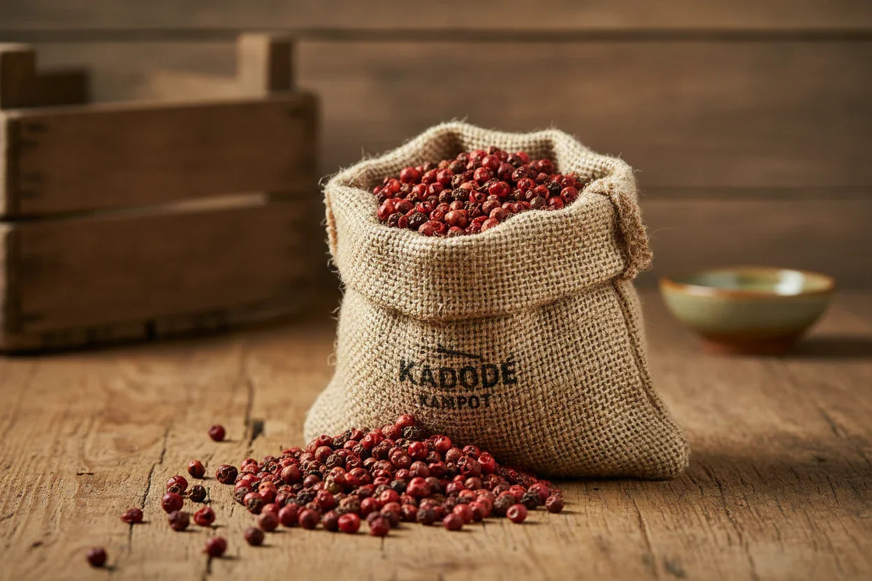 Kadodé Kampot Red Pepper 5kg Burlap Sack