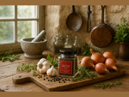 "Kampot Black Pepper premium whole peppercorns from Cambodia"