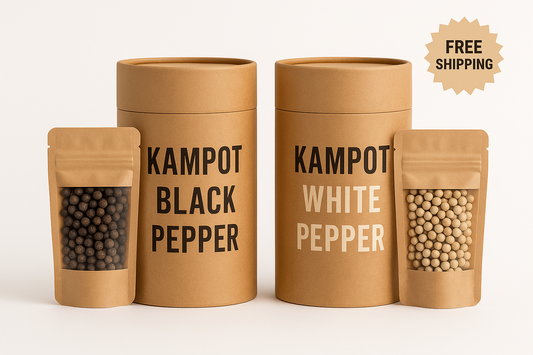 Kampot Black & White Pepper Duo - Essential Cambodia Collection