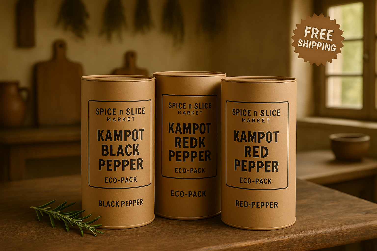 Kampot Pepper Trio Bundle with Free Shipping