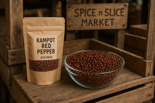 Kampot Red Pepper - Natural Market with Spice n Slice Branding