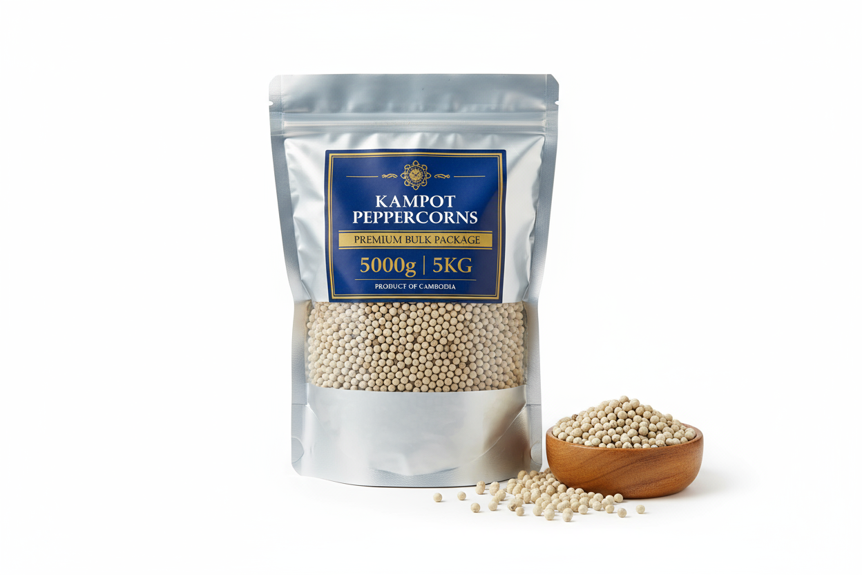 Premium Kampot Black Pepper — Wholesale Bulk 1kg-10kg | PGI Certified Organic