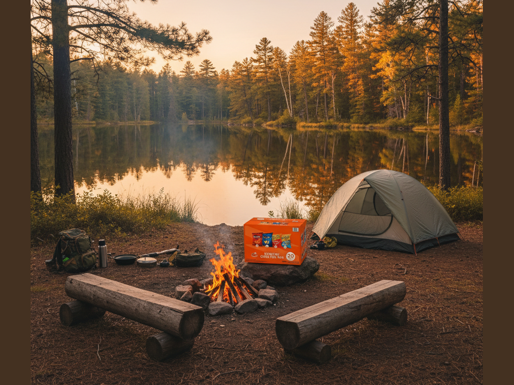 Lakeside Camping Scene