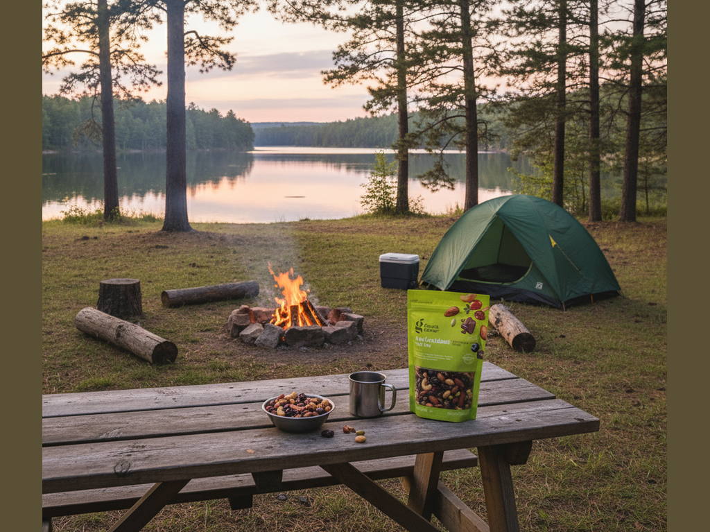 Lakeside Camping Scene
