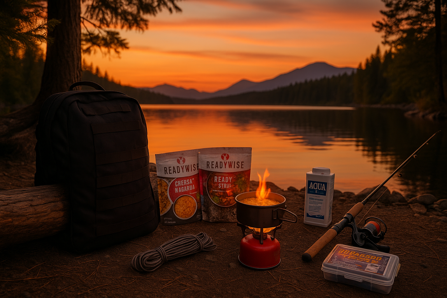 Lakeside camping