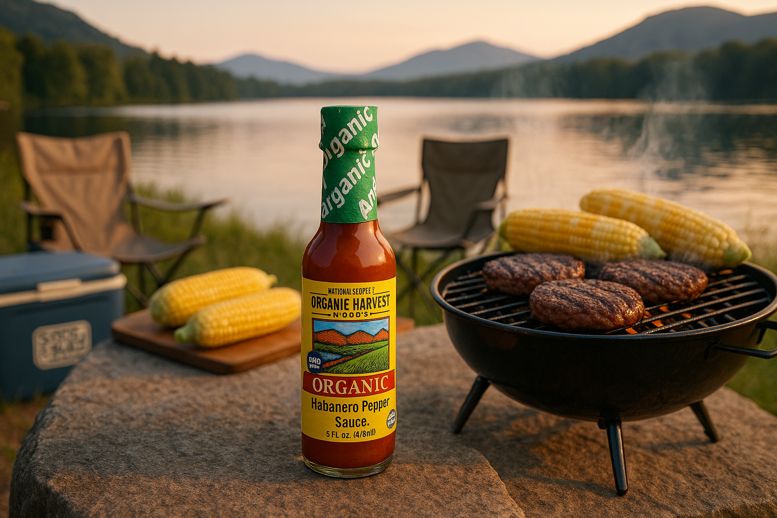Lakeside outdoor cooking