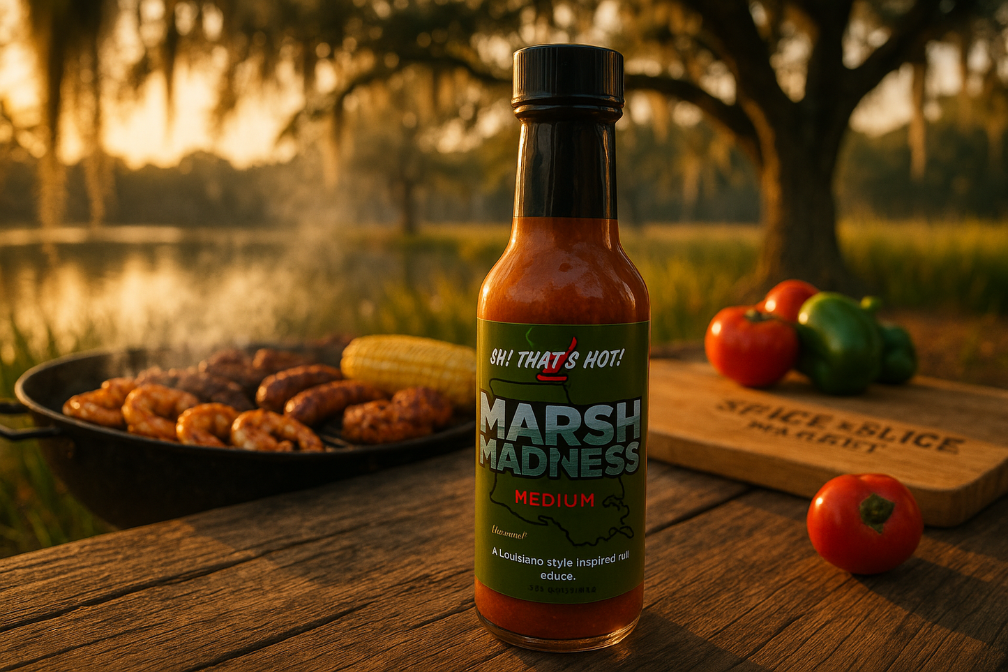 Louisiana Bayou BBQ Scene