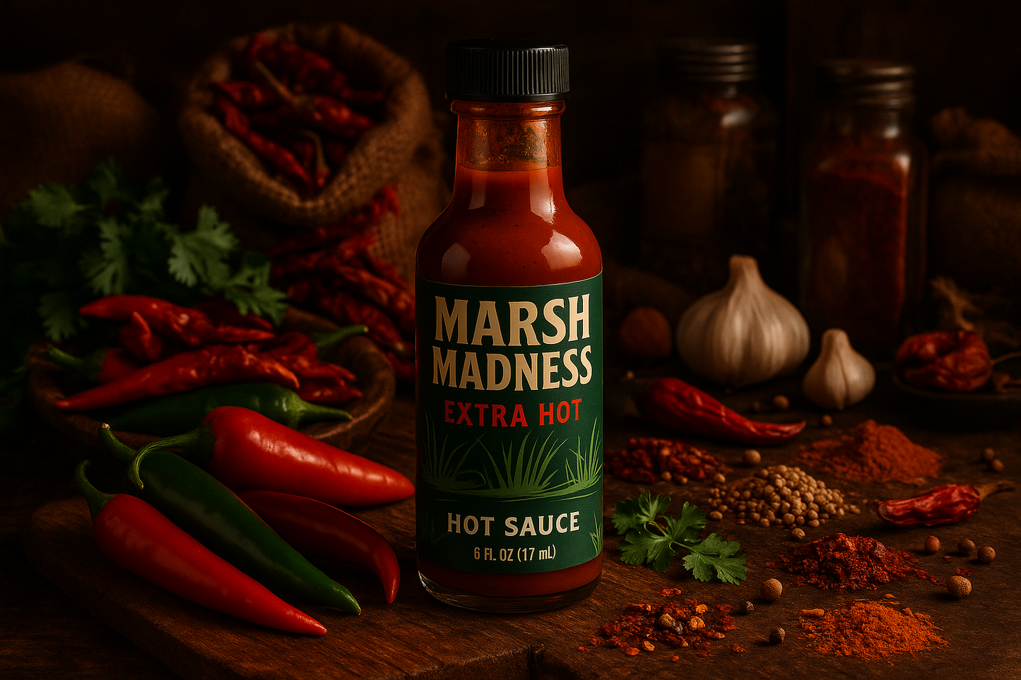 Marsh Madness Extra Hot in market setting