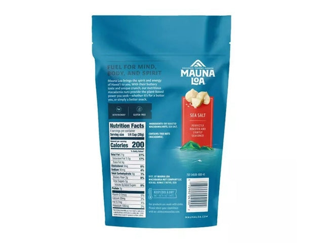 Mauna Loa Hawaiian Sea Salt Macadamia Nuts, 4oz.