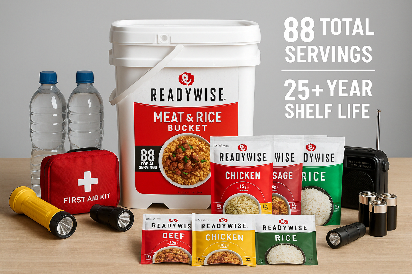 Meat and Rice Bucket Emergency Setup