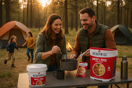 Meat and Rice Bucket Family Camping