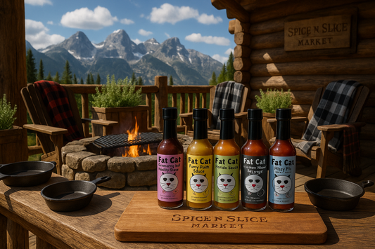 Mountain Cabin BBQ Scene