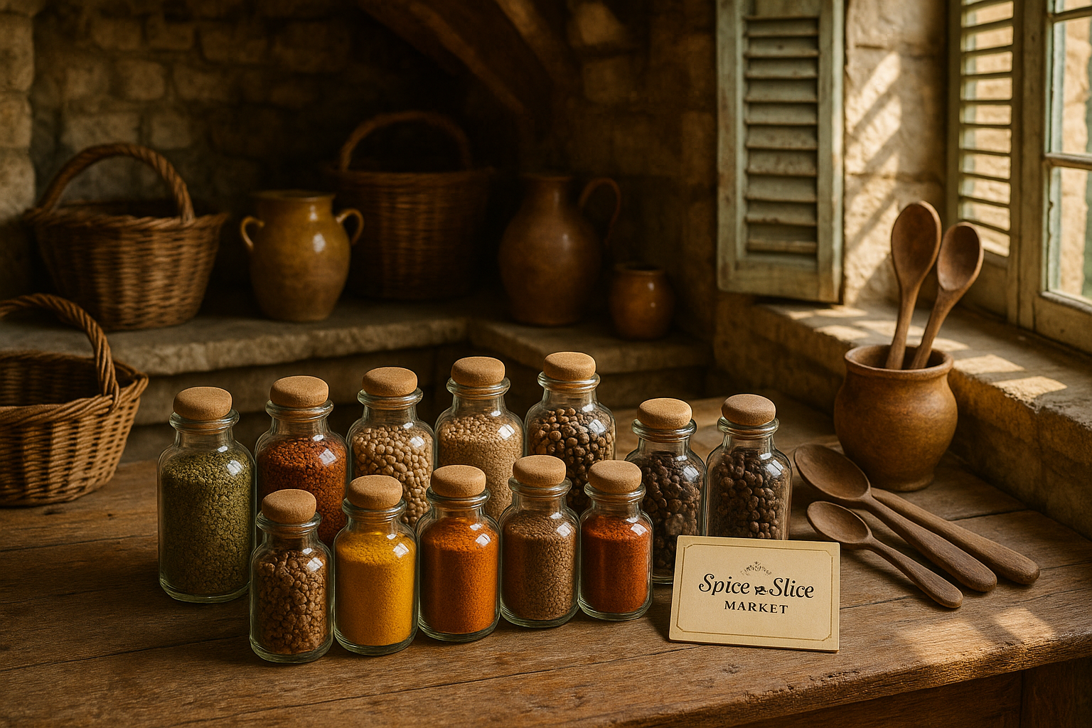 Natural French Country Kitchen Scene