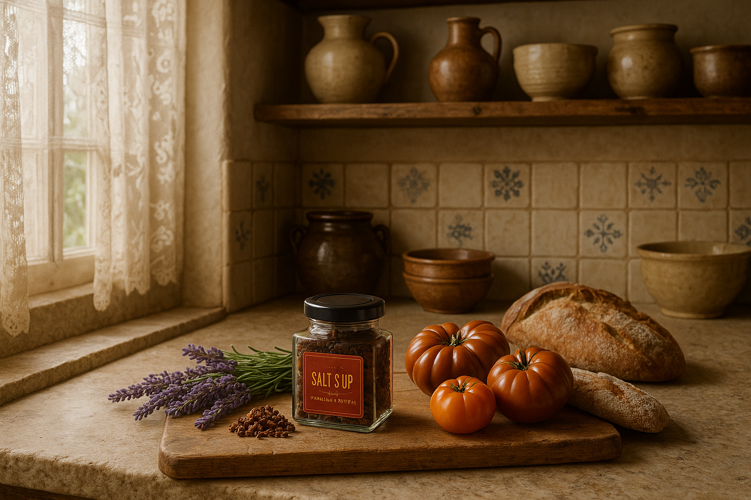 Natural French Kitchen Setting